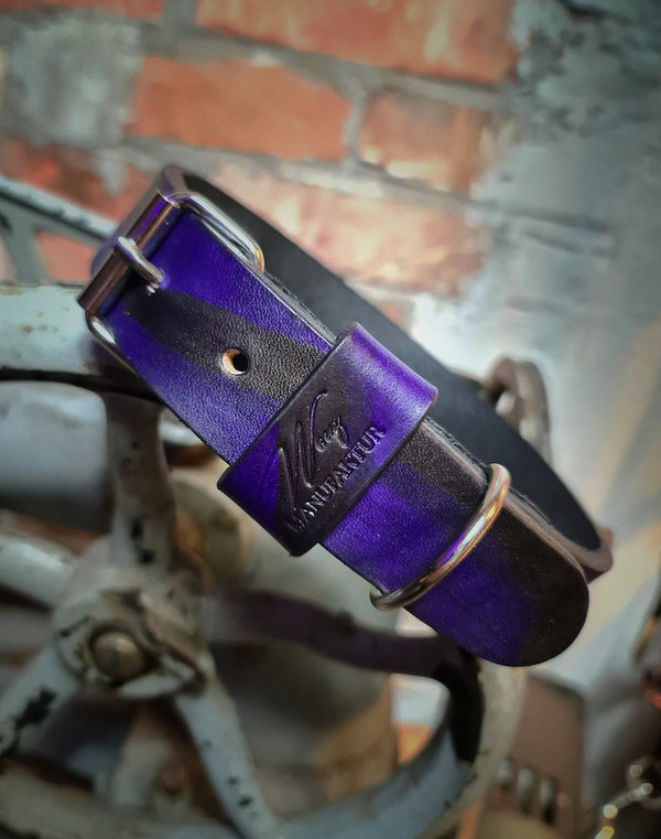 Lederhalsband "Purple Vintage" - HU 45-55cm