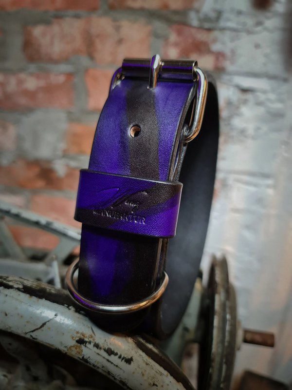 Lederhalsband "Purple Vintage" - HU 44-54cm