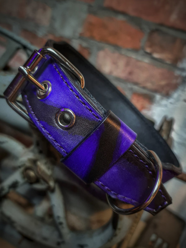Leathercollar "Purple Vintage 2.0"